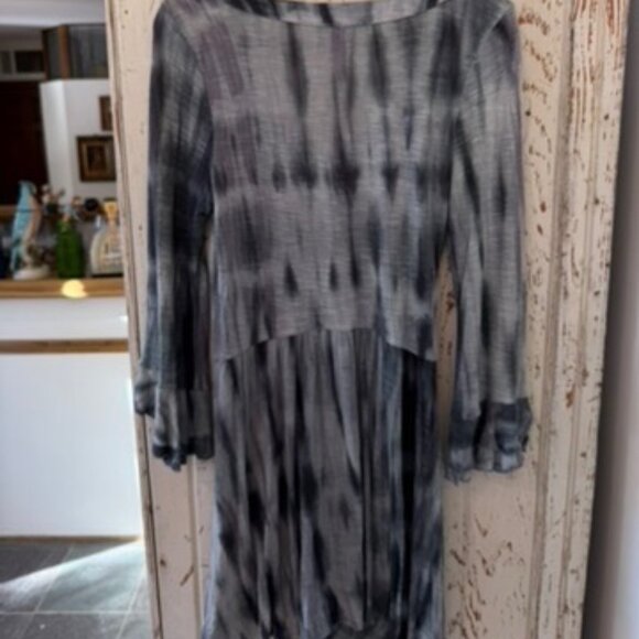 FREE PEOPLE TIE DYE RAYON JERSEY EMBROIDERED DRESS - Picture 4 of 7